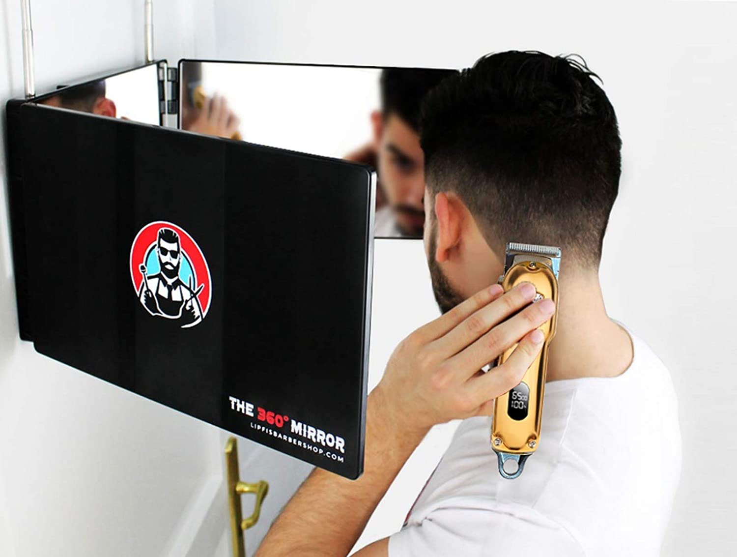 360 Spiegel - Selbstschneidendes Spiegelsystem - Schneiden Sie Ihr eigenes  Haar - LipFi's Friseurladen